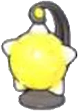Yellow meteor lamp